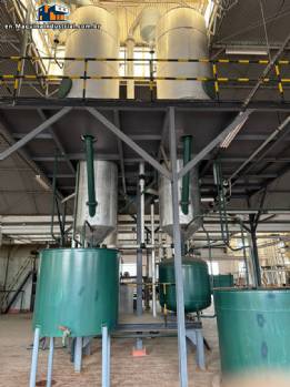 Glycerin distillery with tank, evaporator concentrator and filter thinks